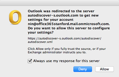 outlook for mac email set up